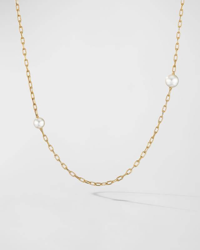 3mm DY Madison Pearl Necklace PE 18K